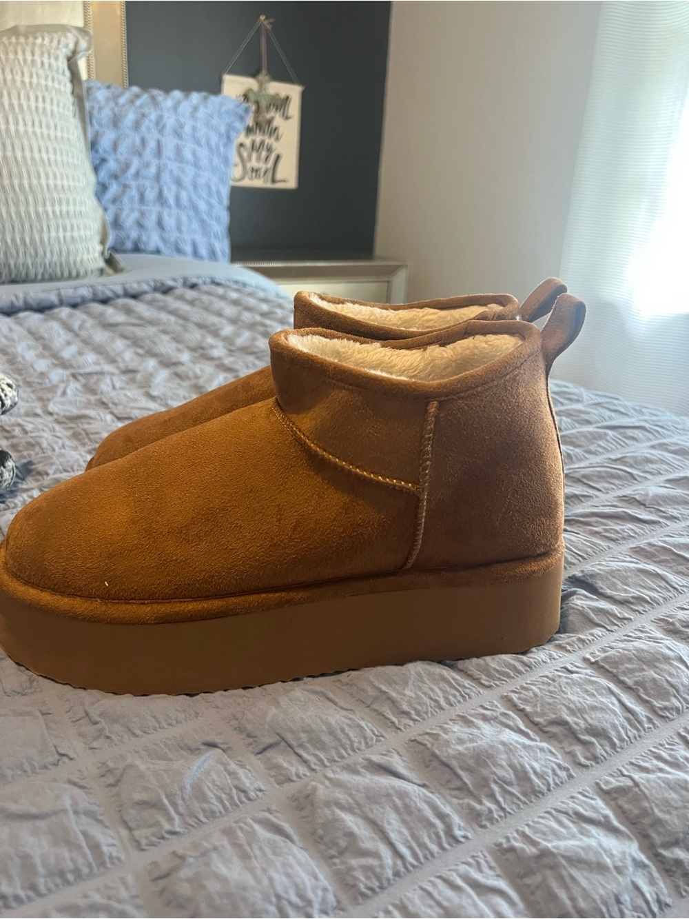 Madden Girl Chestnut Faux Suede-Lined Booties